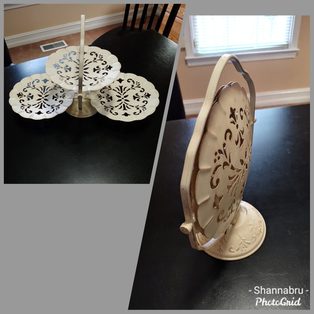 Vintage Shabby Chic 3 Tier Serving Tray